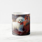 Bichon Frise Kerst Feestelijke Periode Koffiemok (Center)