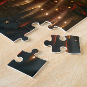 Bichon Frise Kerst Feestelijke Reis Legpuzzel (Zijkant)