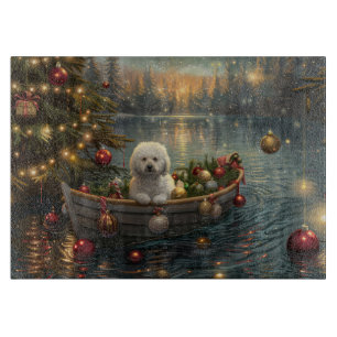Bichon Frise Kerst Feestelijke Reis Snijplank