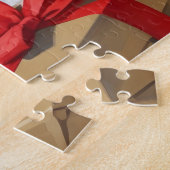 Bichon Frise Kerst Feestelijke Sneeuwscène Legpuzzel (Zijkant)