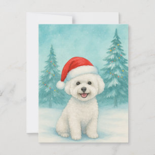 Bichon Frise Kerst Kaart - Vakantie Kaart