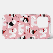 Bichon Frise Kerst Roze Case-Mate iPhone Case (Achterkant (horizontaal))