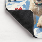 Bichon Frise Kerst Sneeuwscène Muismat (Hoek)
