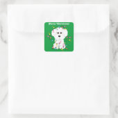 Bichon Frise  Kerst stickers (Tas)