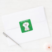 Bichon Frise Kerst stickers (Envelop)