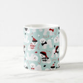 Bichon Frise kerstblauwe koffie Mok (Voorkant rechts)