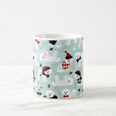 Bichon Frise kerstblauwe koffie Mok (Center)