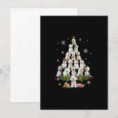 Bichon Frise kerstboom lampjes Funny Dog Xmas Kaart (Voorkant / Achterkant)
