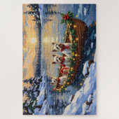 Bichon Frise Kerstboot Vakantie Legpuzzel (Verticaal)