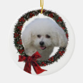 Bichon Frise kerstcadeaus Ornament (Voorkant)