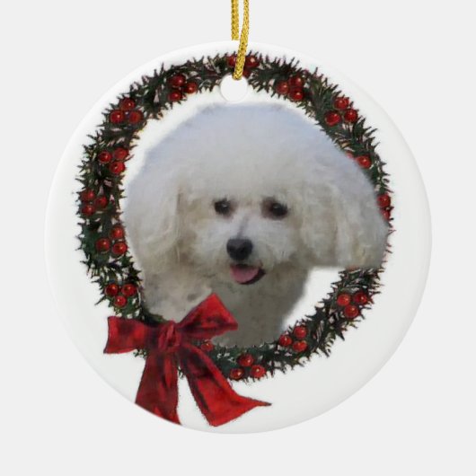 Bichon Frise kerstcadeaus Ornament (Voorkant)