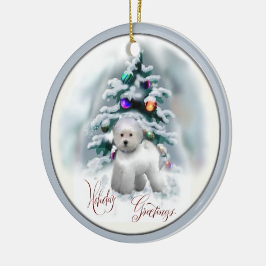 Bichon Frise kerstcadeaus Ornament (Links)