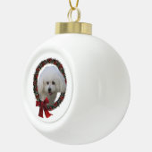 Bichon Frise kerstcadeaus Ornament (Rechts)