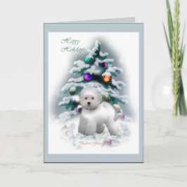 Bichon Frise kerstcadeautjes Feestdagen Kaart