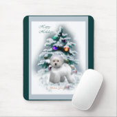 Bichon Frise kerstcadeautjes Muismat (Met muis)