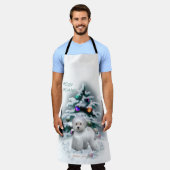 Bichon Frise kerstcadeautjes Schort (Gedragen)