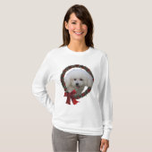 Bichon Frise kerstcadeautjes T-shirt (Voorkant volledig)