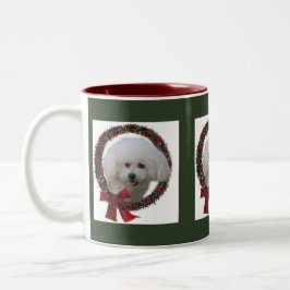 Bichon Frise kerstcadeautjes Tweekleurige Koffiemok