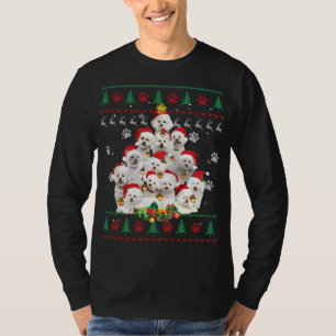 Bichon Frise kerstfeest Hondenliefhebber Gift Ugly T-shirt