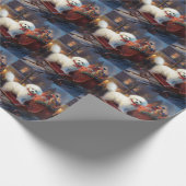 Bichon Frise Kerstfeest Seizoen Cadeaupapier (Hoek)