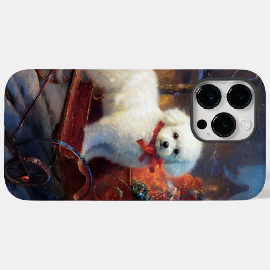 Bichon Frise Kerstfeest Seizoen Case-Mate iPhone Case (Achterkant (horizontaal))