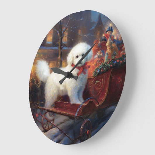 Bichon Frise Kerstfeest Seizoen Grote Klok (Hoek)