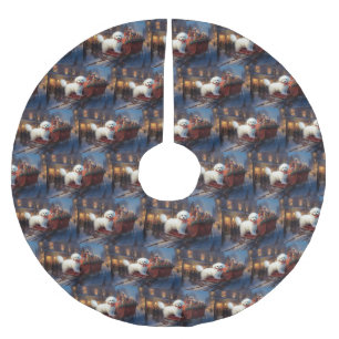 Bichon Frise Kerstfeest Seizoen Kerstboom Rok