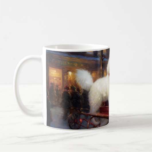 Bichon Frise Kerstfeest Seizoen Koffiemok (Links)