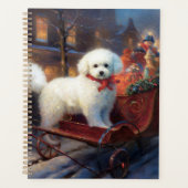 Bichon Frise Kerstfeest Seizoen Planner (Voorkant)