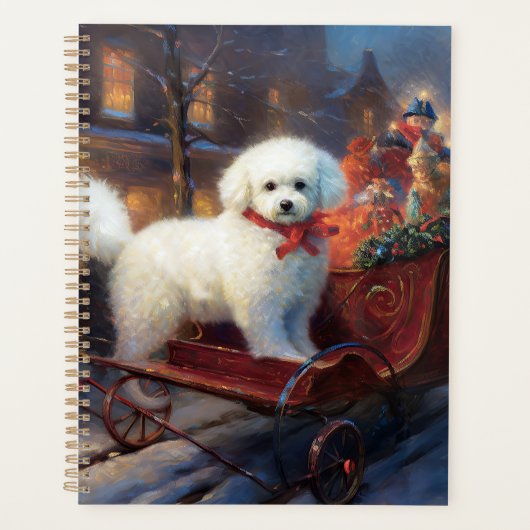 Bichon Frise Kerstfeest Seizoen Planner (Voorkant)