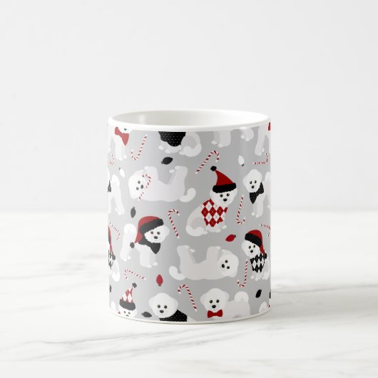 Bichon Frise kerstgrijs Koffiemok (Center)