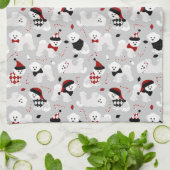 Bichon Frise kerstgrijs Theedoek (Gevouwen)