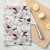 Bichon Frise kerstgrijs Theedoek (Quarter Fold)