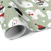 Bichon Frise-kerstgroenboek (Verpakking voor kerst Cadeaupapier (Rol Hoek)