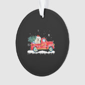 Bichon Frise kersthond kerstmis kerstmis Ornament (voorkant)