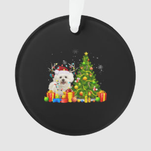 Bichon Frise kerstHondenliefhebber Xmas Santa Ornament