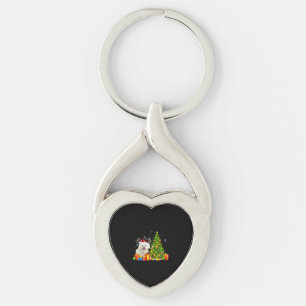 Bichon Frise kerstHondenliefhebber Xmas Santa Sleutelhanger