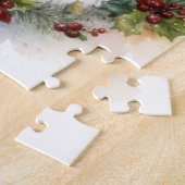 Bichon Frise Kerstkrans feestelijke pup Legpuzzel (Zijkant)
