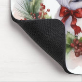 Bichon Frise Kerstkrans feestelijke pup Muismat (Hoek)