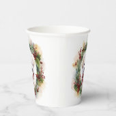 Bichon Frise Kerstkrans feestelijke pup Papieren Bekers (Rechts)