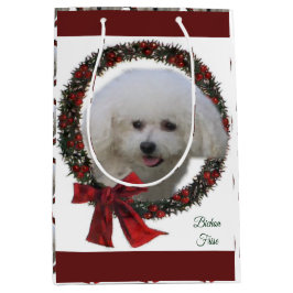 Bichon Frise Kerstkrans Medium Cadeauzakje