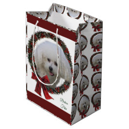 Bichon Frise Kerstkrans Medium Cadeauzakje