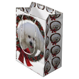 Bichon Frise Kerstkrans Medium Cadeauzakje