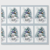 Bichon Frise Kerstmis Cadeaupapier (Vlak)