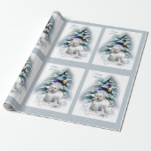 Bichon Frise Kerstmis Cadeaupapier (Uitgerold)