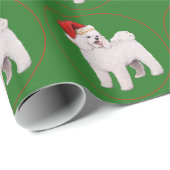 Bichon Frise Kerstmis Cadeaupapier (Rol Hoek)