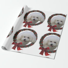 Bichon Frise Kerstmis Cadeaupapier