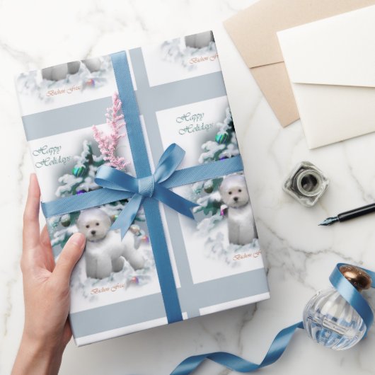Bichon Frise Kerstmis Cadeaupapier (Geschenken)