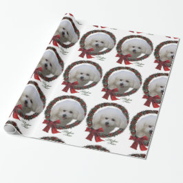 Bichon Frise Kerstmis Cadeaupapier