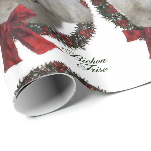 Bichon Frise Kerstmis Cadeaupapier (Rol Hoek)